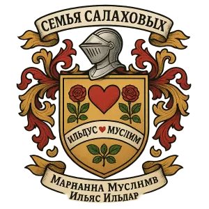 Гербы семьи СЕМЬЯ САЛАХОВЫХ ИЛЬДУС ❤️МУСЛИМА