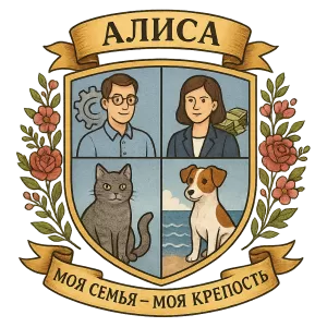 Гербы семьи Алиса, моя семья - моя крепость