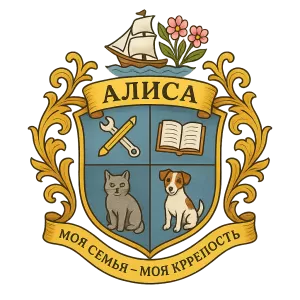 Герб семьи Алиса, моя семья - моя крепость