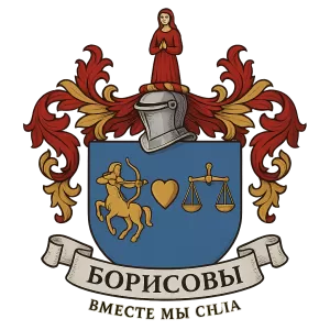 Герб семьи Борисовы вместе мы сила