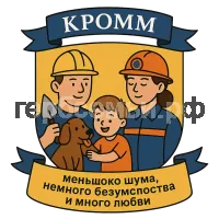 Герб семьи Кромм Наша семья это: немного шума, немного безумства и много любви.