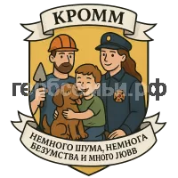 Герб семьи Кромм Наша семья это: немного шума, немного безумства и много любви.