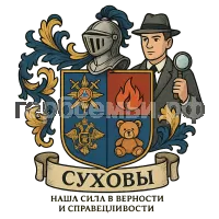 Герб семьи Наша сила в верности и справедливости