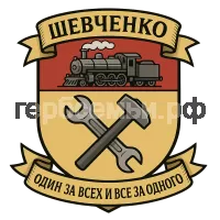 Герб семьи Шевченко один за всех и все за одного
