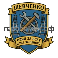 Герб семьи Шевченко один за всех и все за одного