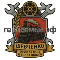 Герб семьи Шевченко один за всех и все за одного